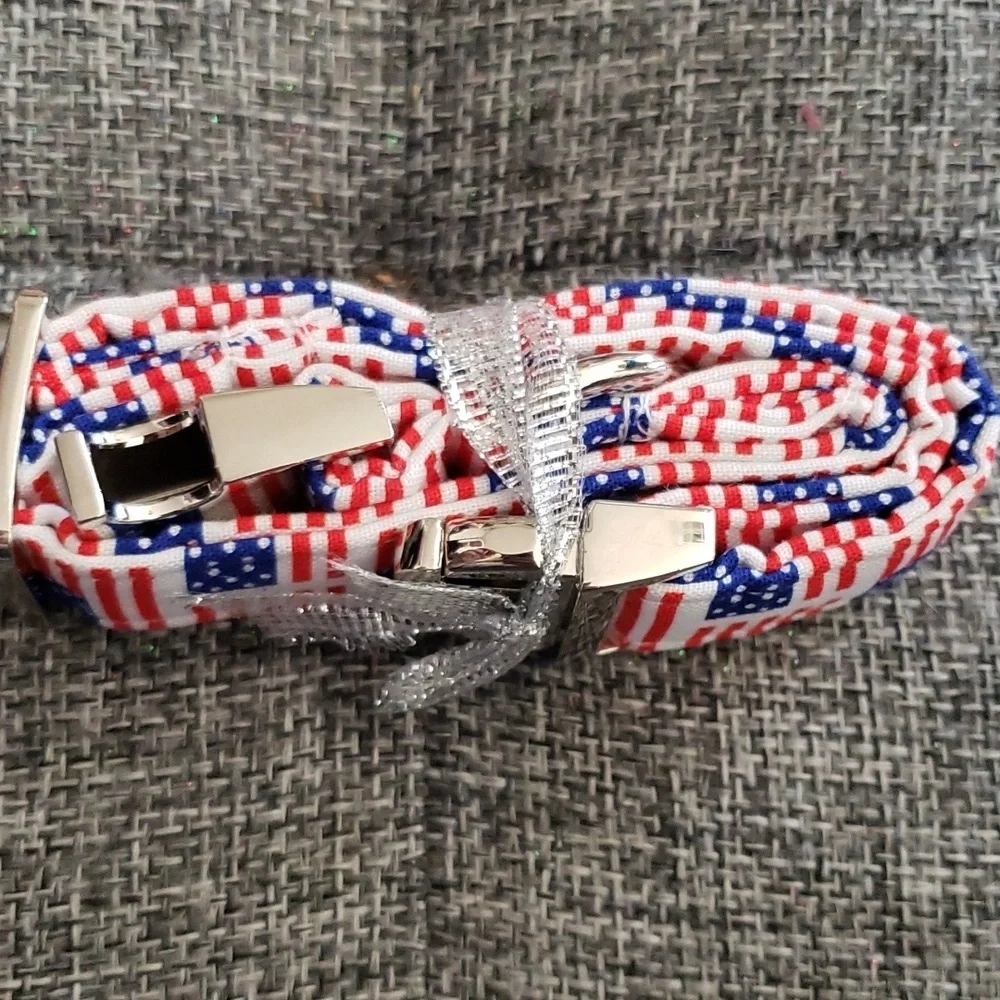 Unique style paws American Flag  Dog Collar with Bow Tie Size Small